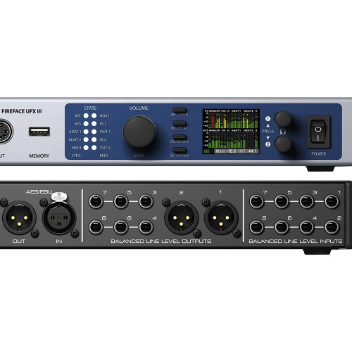 RME Fireface UFX III 188 Channel 24 Bit 192kHz Pro USB 3 0 Audio