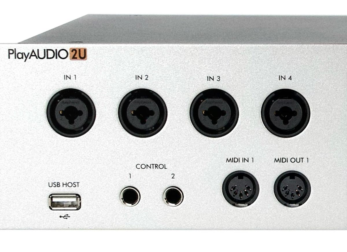 iConnectivity PlayAUDIO2U XLR inputs closeup