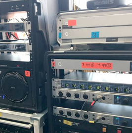 RME Fireface UFX+ and MADI Routers in the rack