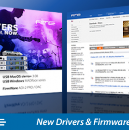 RME Audio - Driver Updates - July 2018 - Synthax Audio UK