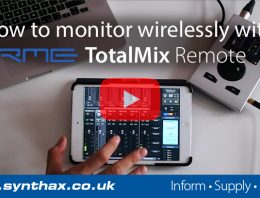 Wireless Monitoring with an RME Babyface Pro and iPad - TotalMix Remote - Synthax Audio UK