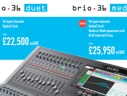 Calrec Brio Duet & Medley Consoles - News Images exVAT - Synthax Audio UK