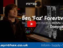 Faz at Damage Audio Video - Wordpress Feature Image - Synthax Audio UK