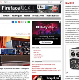 RME Fireface UCX II - Sound On Sound Review - Synthax Audio UK