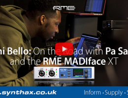 Femi Bello - RME MADIface XT Feature Image - Synthax Audio UK