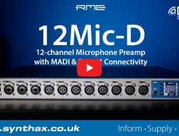 RME 12Mic-D Dante microphone preamplifier overview video title screen