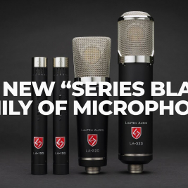 Lauten Audio Series Black V2 microphones with text overlay