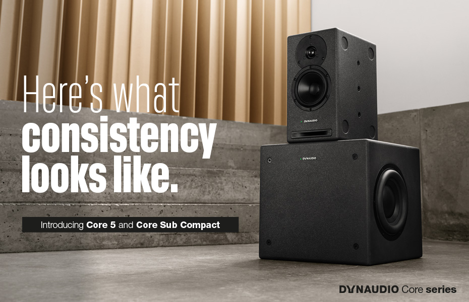 Dynaudio Core 5 and Core Sub Compact promotional image