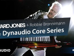 Howard Jones playing a Korg keytar on stage