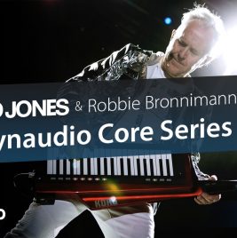 Howard Jones playing a Korg keytar on stage