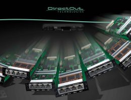 DirectOut dual network module cards flying towards camera