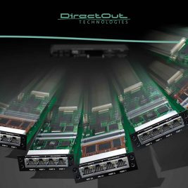 DirectOut dual network module cards flying towards camera