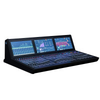 Angle view of the Calrec Argo M 36-fader mixing console