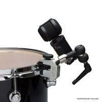 Lauten Audio Tom Mic clipped to a drum with Rim Mount